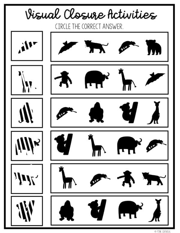 Visual Closure Activity Sheets - Image 4